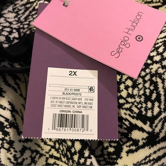 NWT Sergio Hudson for Target Animal Print Side Cut Out Sweater Midi Dress 2X - Picture 8 of 8